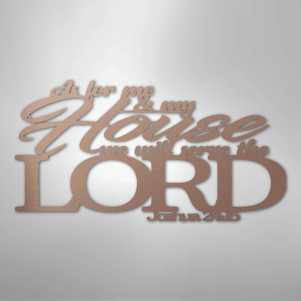 Joshua 24.15 Quote - Steel Metal Sign Wall ArtCustomly Gifts