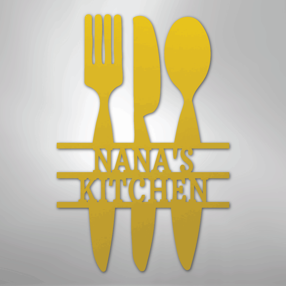 Kitchen Utensil Personalized Steel Metal Sign Wall ArtCustomly Gifts