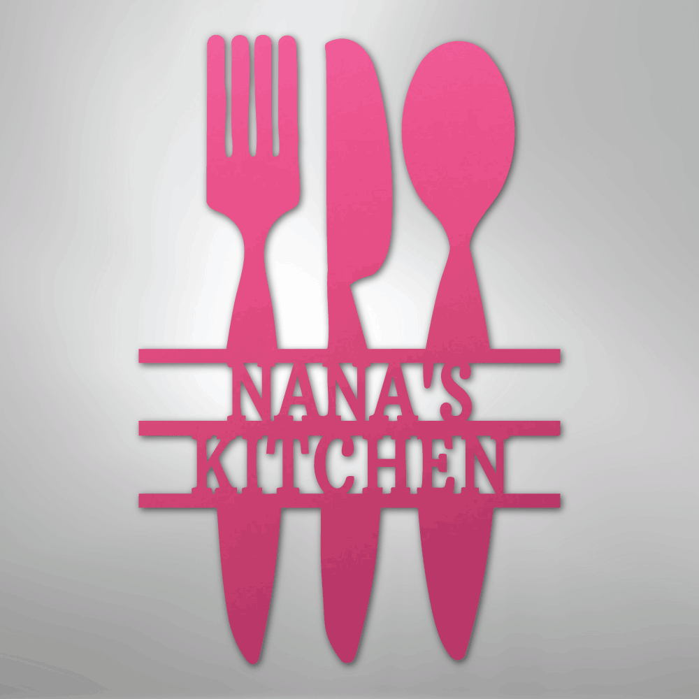 Kitchen Utensil Personalized Steel Metal Sign Wall ArtCustomly Gifts