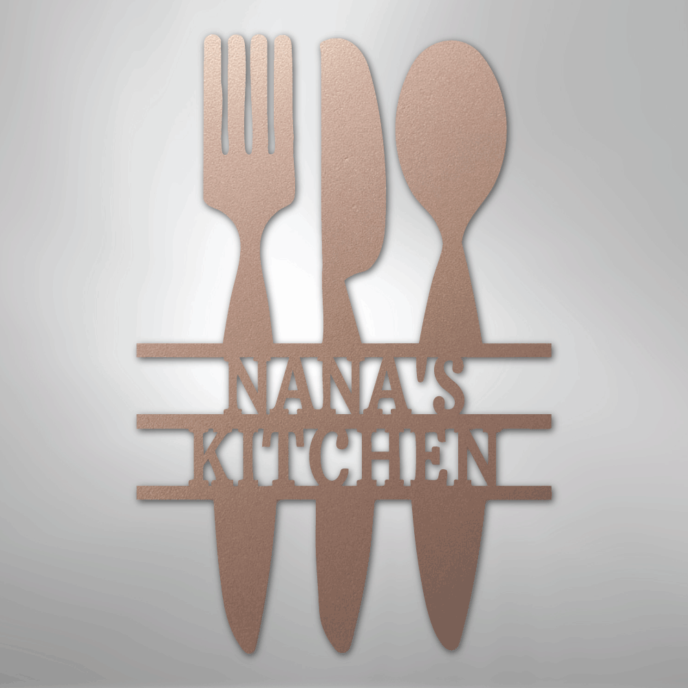 Kitchen Utensil Personalized Steel Metal Sign Wall ArtCustomly Gifts