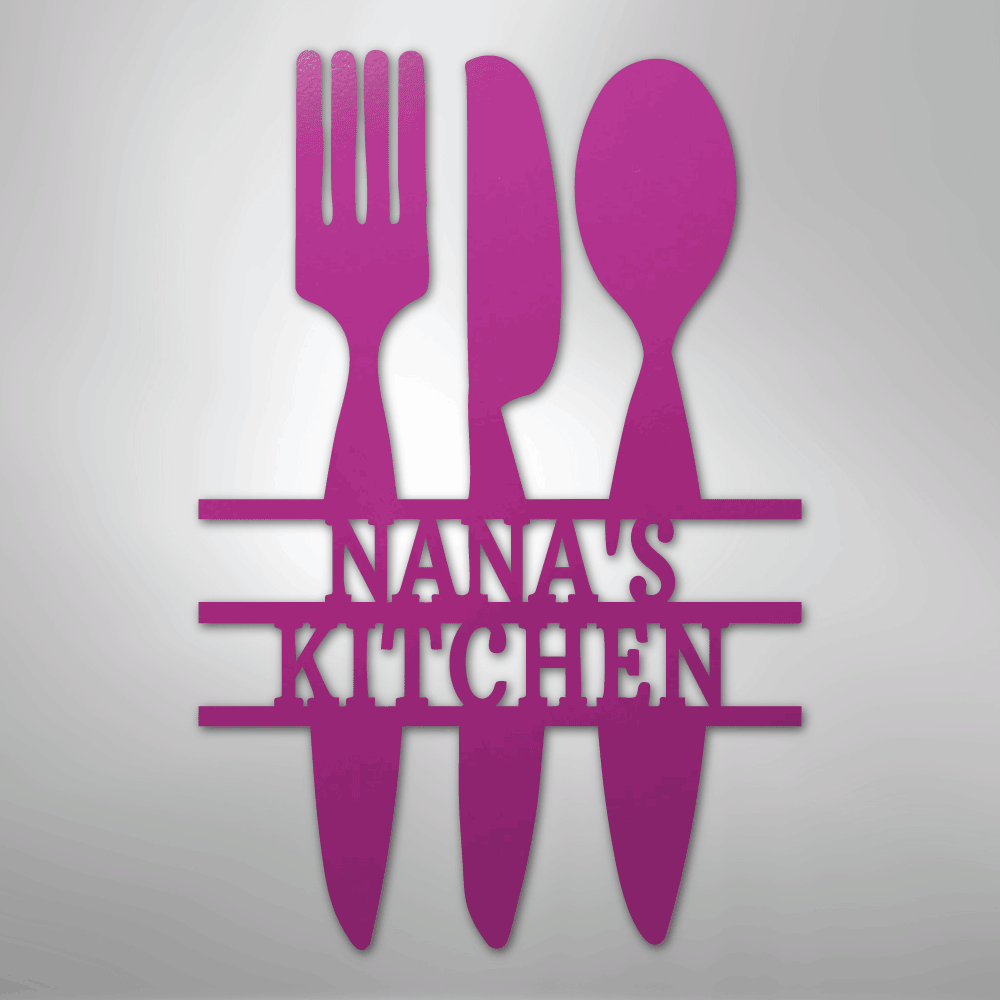 Kitchen Utensil Personalized Steel Metal Sign Wall ArtCustomly Gifts