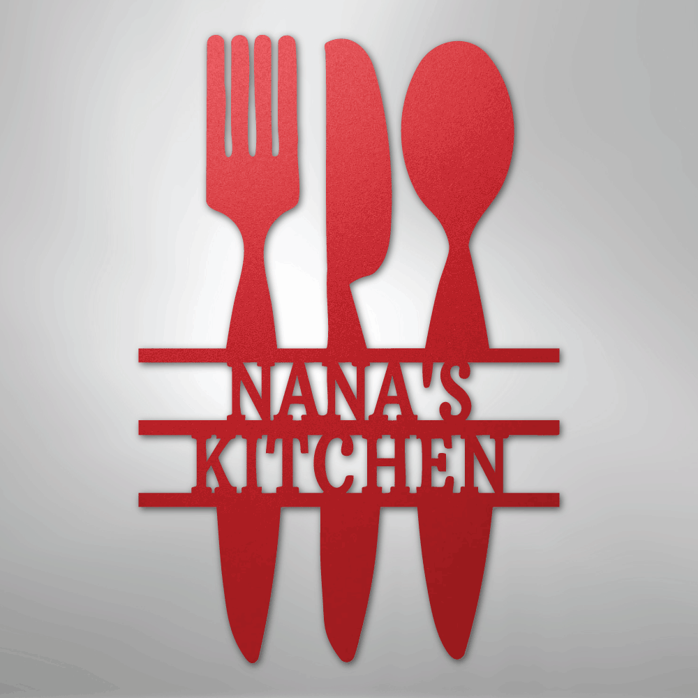 Kitchen Utensil Personalized Steel Metal Sign Wall ArtCustomly Gifts
