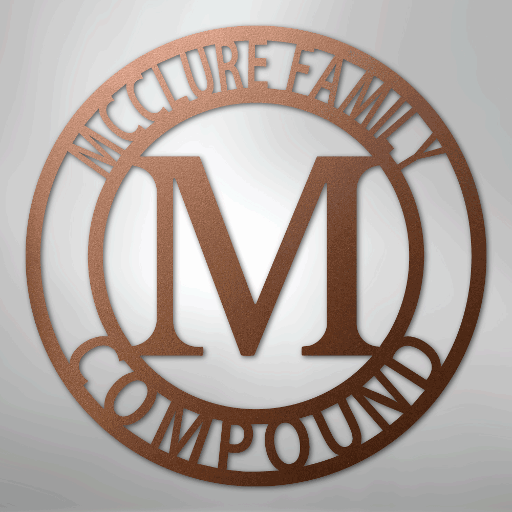 Letter Family Name Personalized Steel Metal Sign Wall ArtCustomly Gifts