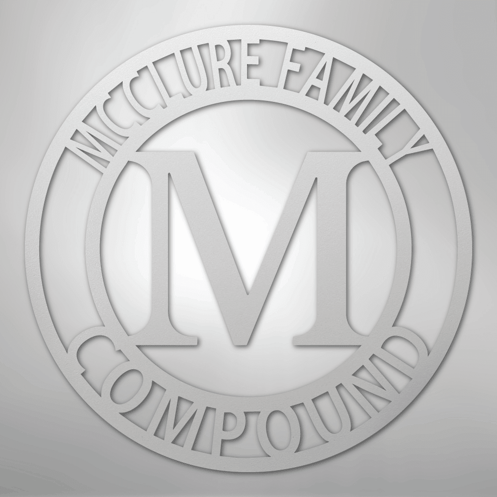 Letter Family Name Personalized Steel Metal Sign Wall ArtCustomly Gifts