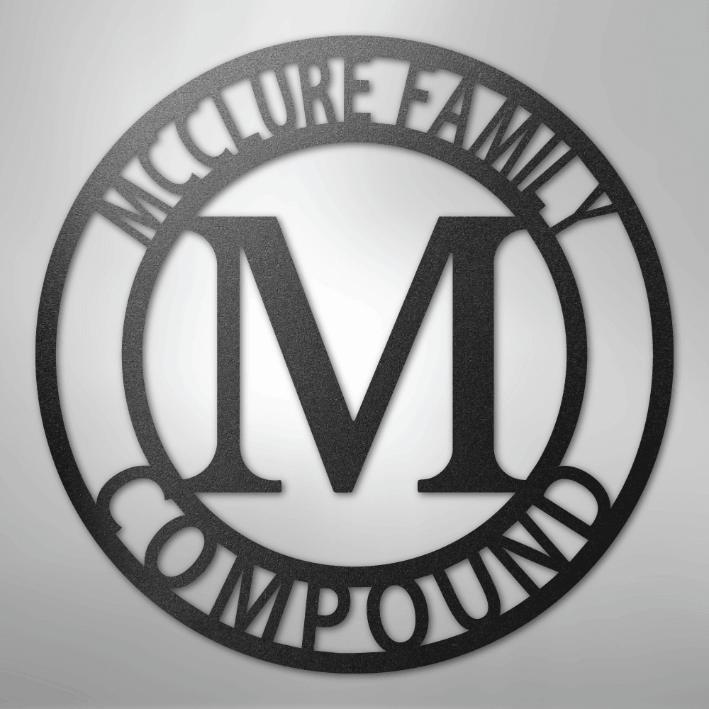 Letter Family Name Personalized Steel Metal Sign Wall ArtCustomly Gifts