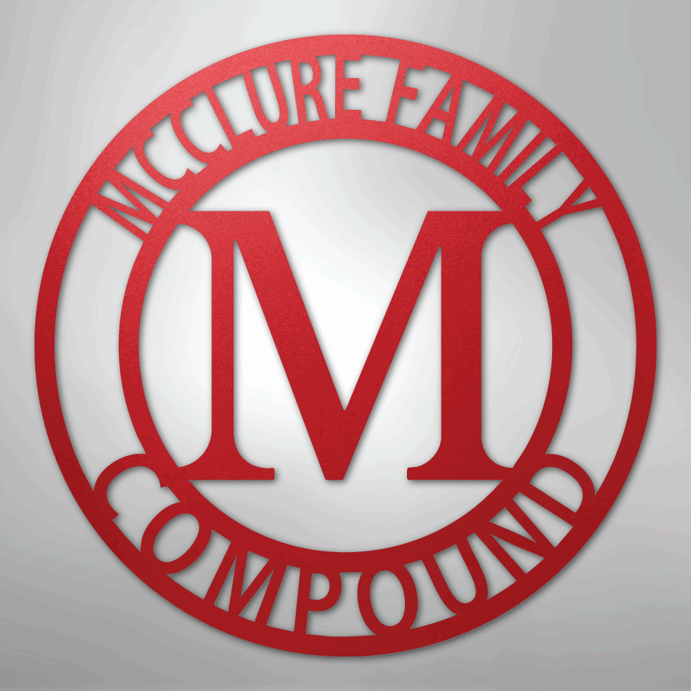 Letter Family Name Personalized Steel Metal Sign Wall ArtCustomly Gifts
