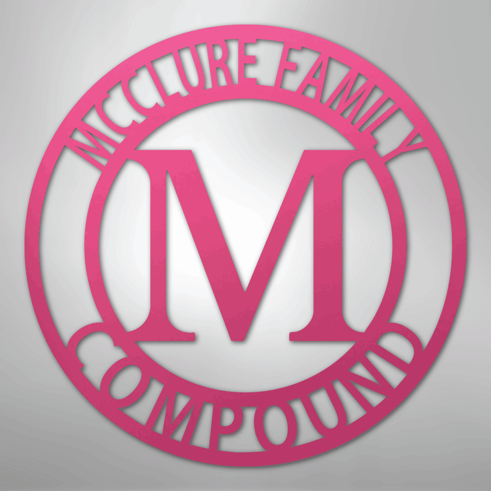 Letter Family Name Personalized Steel Metal Sign Wall ArtCustomly Gifts