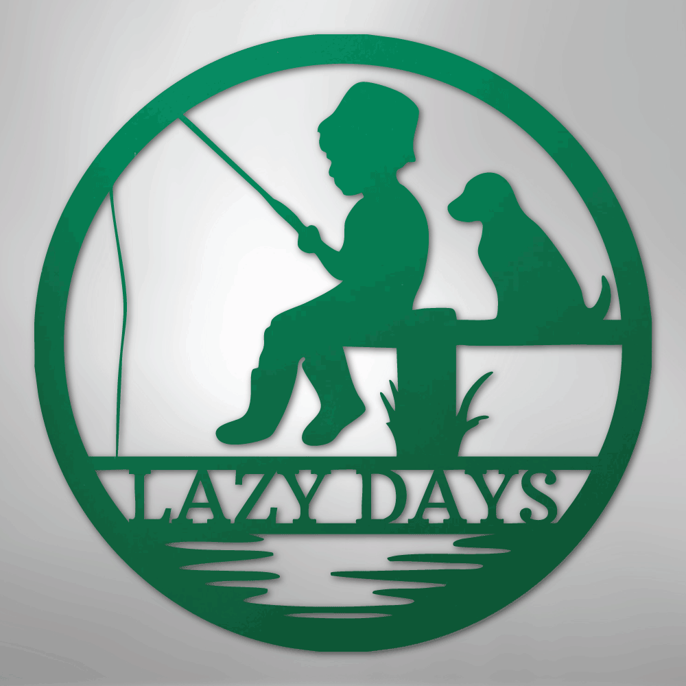 Little Fisher Personalized Steel Metal Sign Wall ArtCustomly Gifts