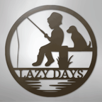 Little Fisher Personalized Steel Metal Sign Wall ArtCustomly Gifts
