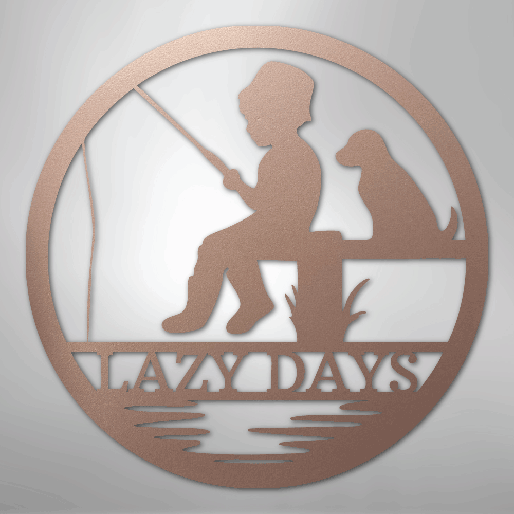 Little Fisher Personalized Steel Metal Sign Wall ArtCustomly Gifts