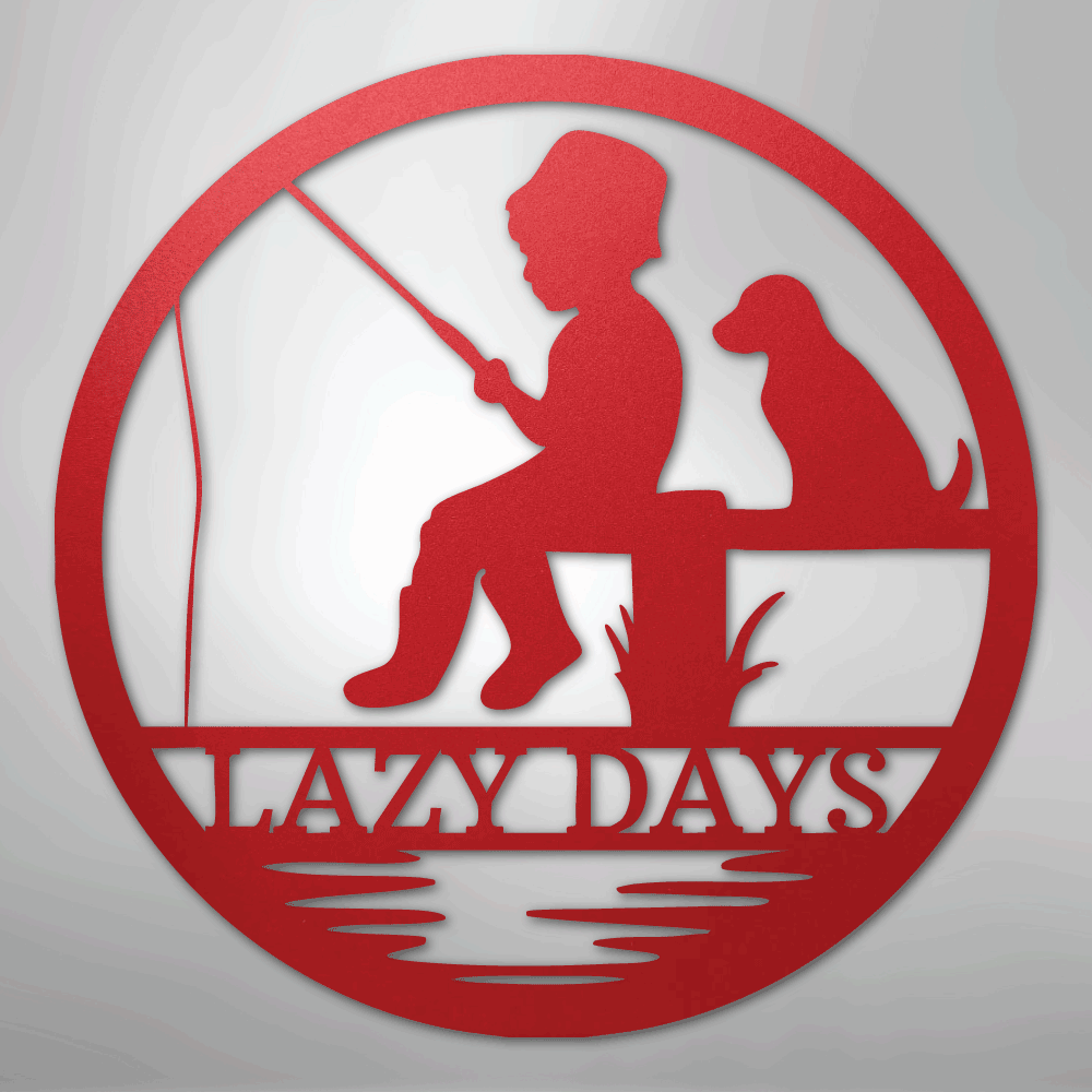 Little Fisher Personalized Steel Metal Sign Wall ArtCustomly Gifts