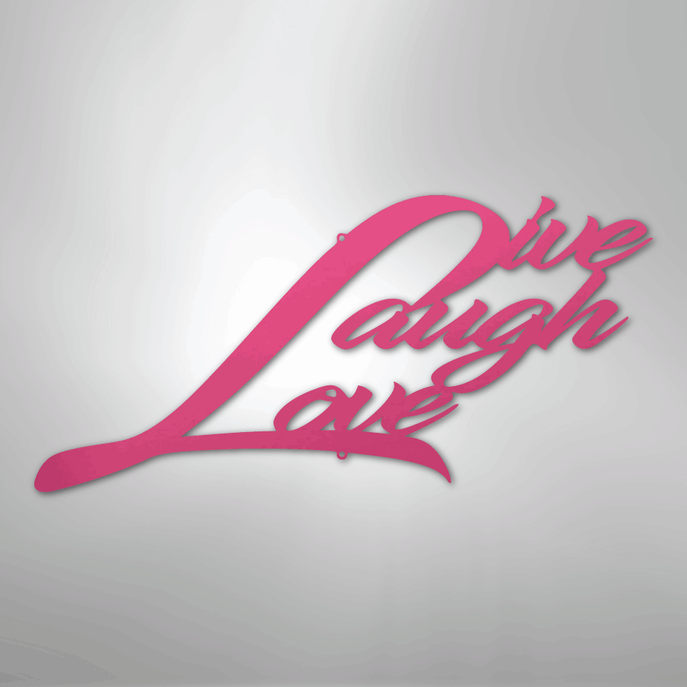 Live Laugh Love - Steel Metal Sign Wall ArtCustomly Gifts