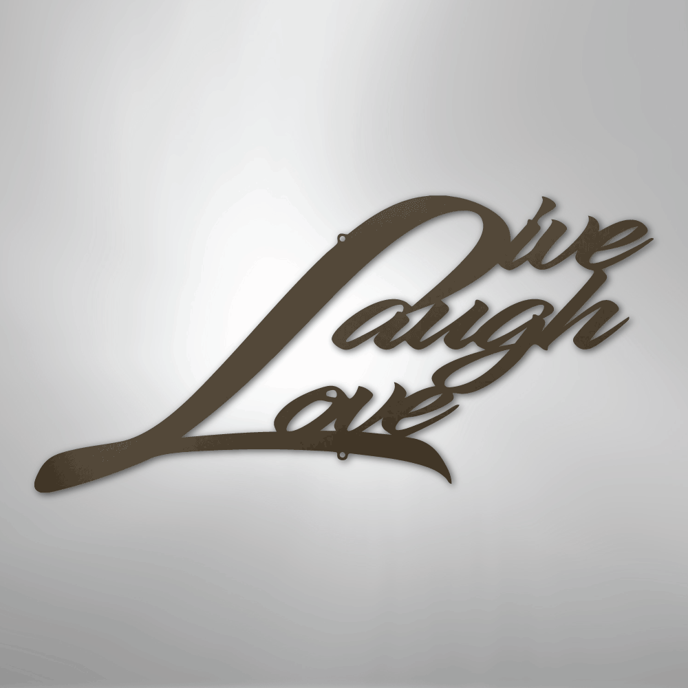 Live Laugh Love - Steel Metal Sign Wall ArtCustomly Gifts