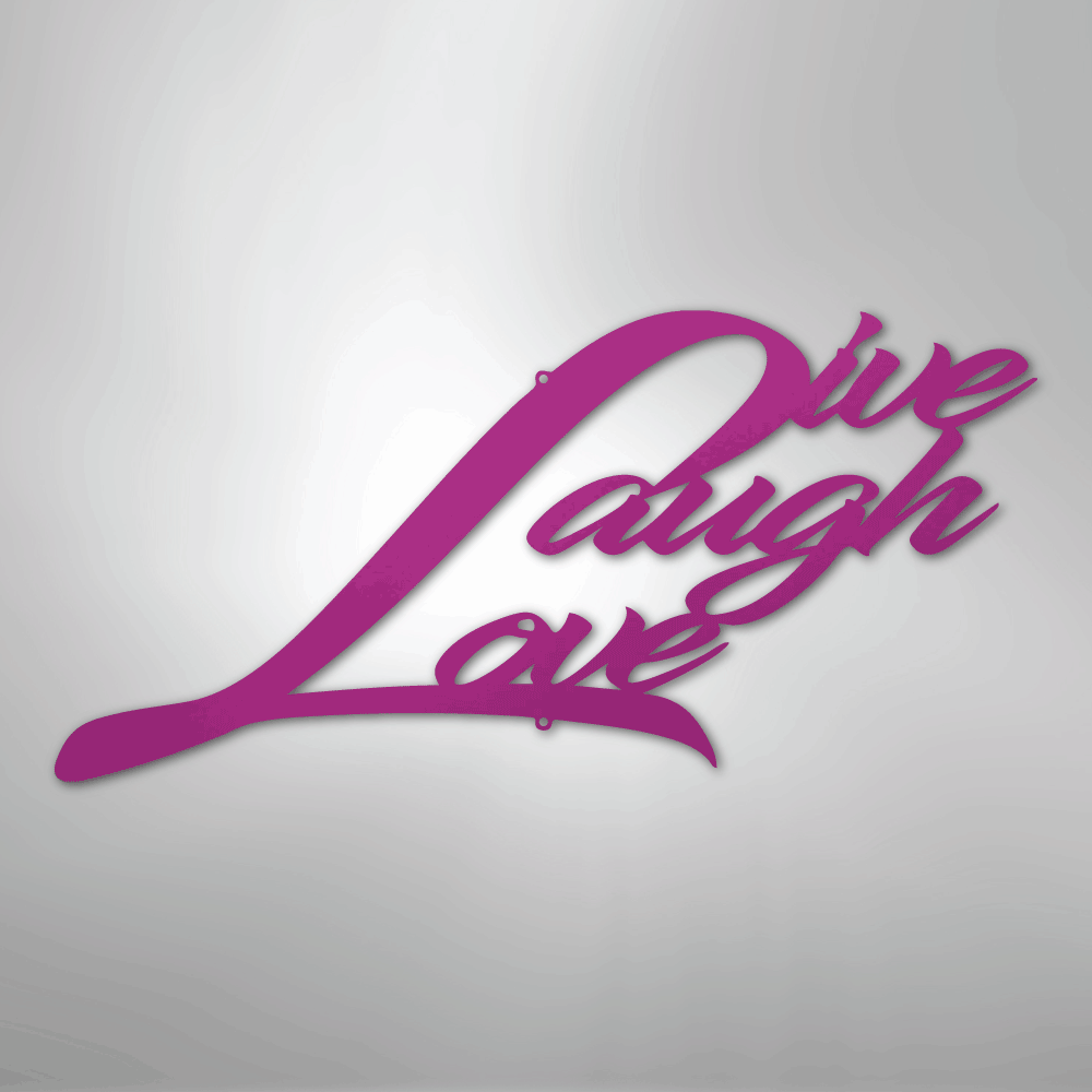 Live Laugh Love - Steel Metal Sign Wall ArtCustomly Gifts