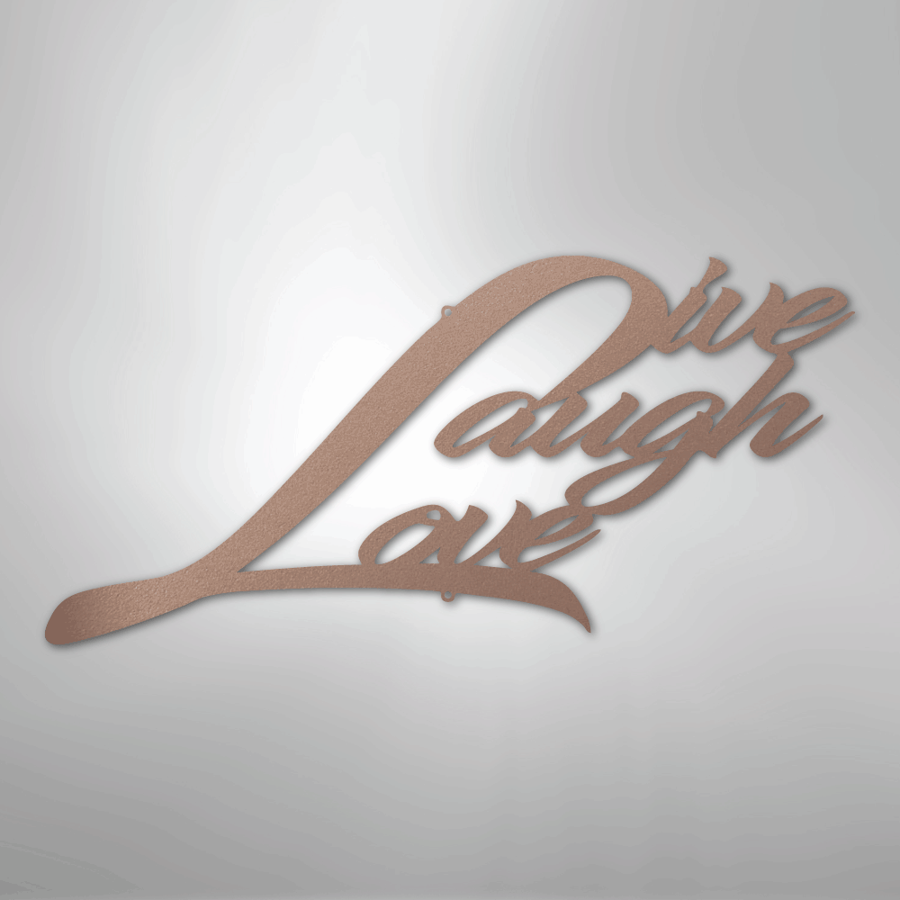 Live Laugh Love - Steel Metal Sign Wall ArtCustomly Gifts