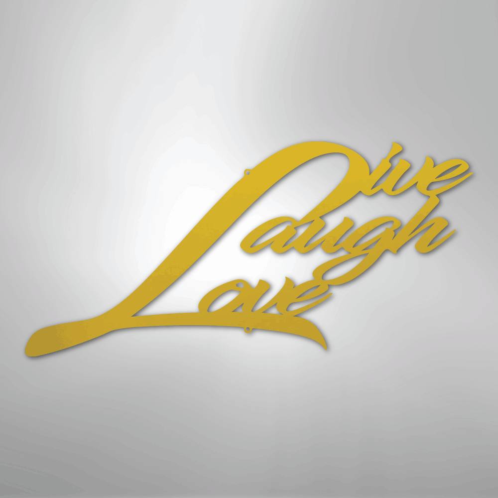 Live Laugh Love - Steel Metal Sign Wall ArtCustomly Gifts
