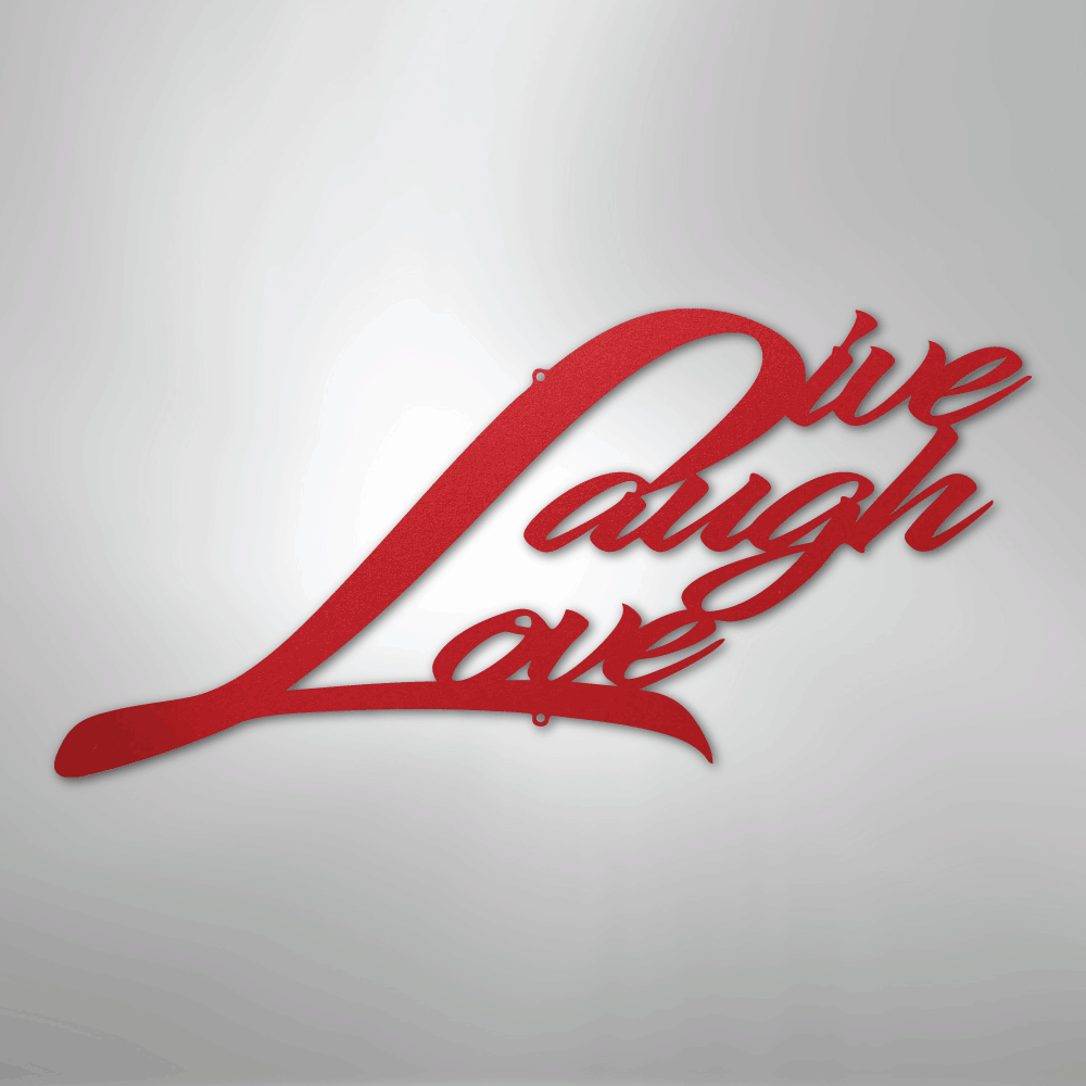 Live Laugh Love - Steel Metal Sign Wall ArtCustomly Gifts