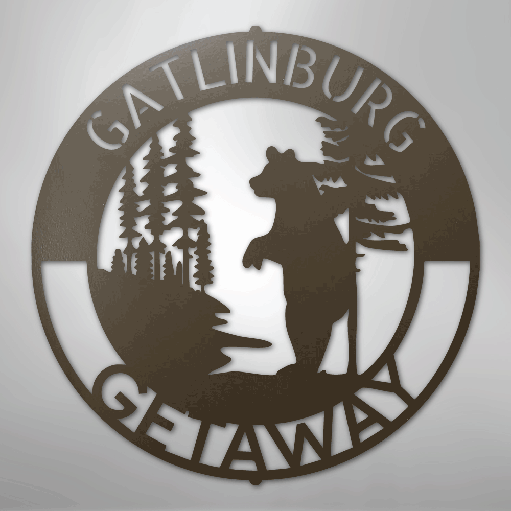 Lone Bear Personalized Steel Metal Sign Wall ArtCustomly Gifts