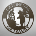 Lone Bear Personalized Steel Metal Sign Wall ArtCustomly Gifts