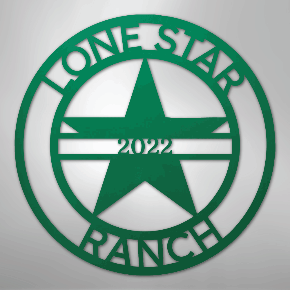 Lone Star 1 Personalized Steel Metal Sign Wall ArtCustomly Gifts
