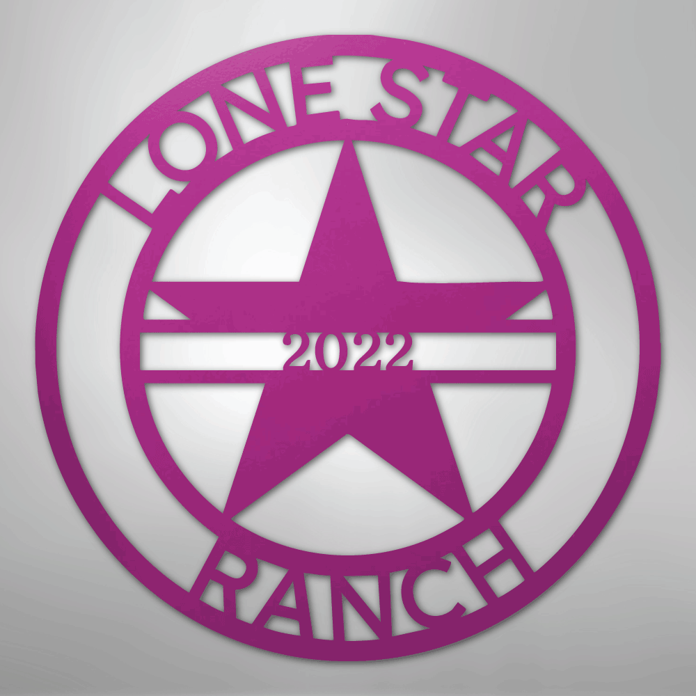 Lone Star 1 Personalized Steel Metal Sign Wall ArtCustomly Gifts