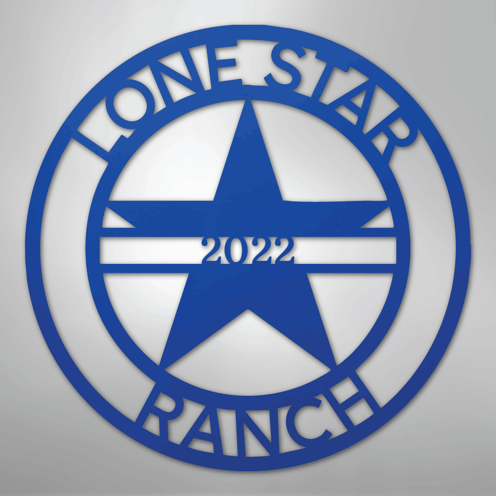 Lone Star 1 Personalized Steel Metal Sign Wall ArtCustomly Gifts