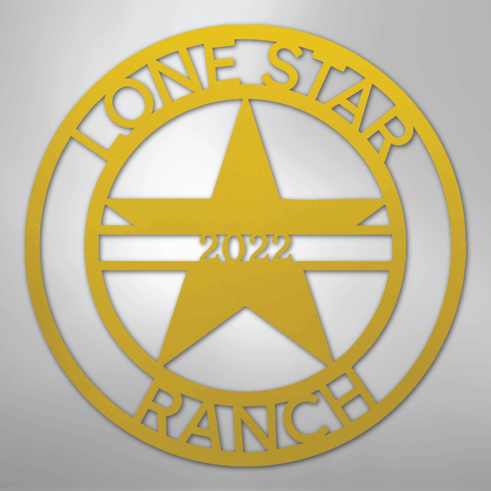 Lone Star 1 Personalized Steel Metal Sign Wall ArtCustomly Gifts