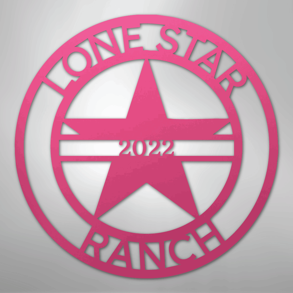 Lone Star 1 Personalized Steel Metal Sign Wall ArtCustomly Gifts