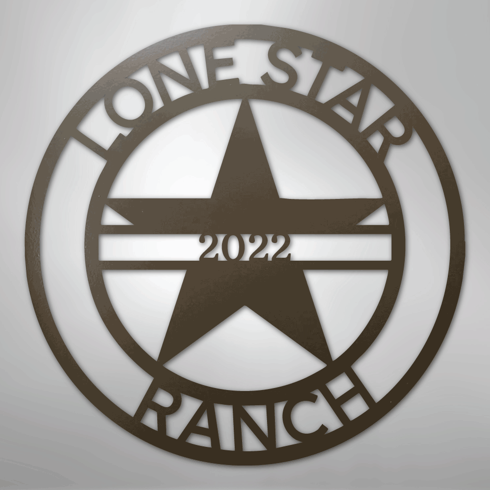 Lone Star 1 Personalized Steel Metal Sign Wall ArtCustomly Gifts