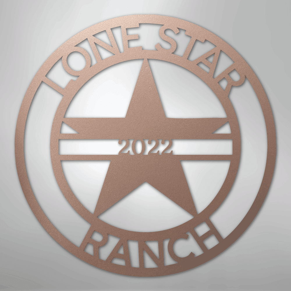 Lone Star 1 Personalized Steel Metal Sign Wall ArtCustomly Gifts