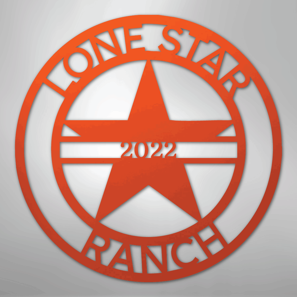 Lone Star 1 Personalized Steel Metal Sign Wall ArtCustomly Gifts