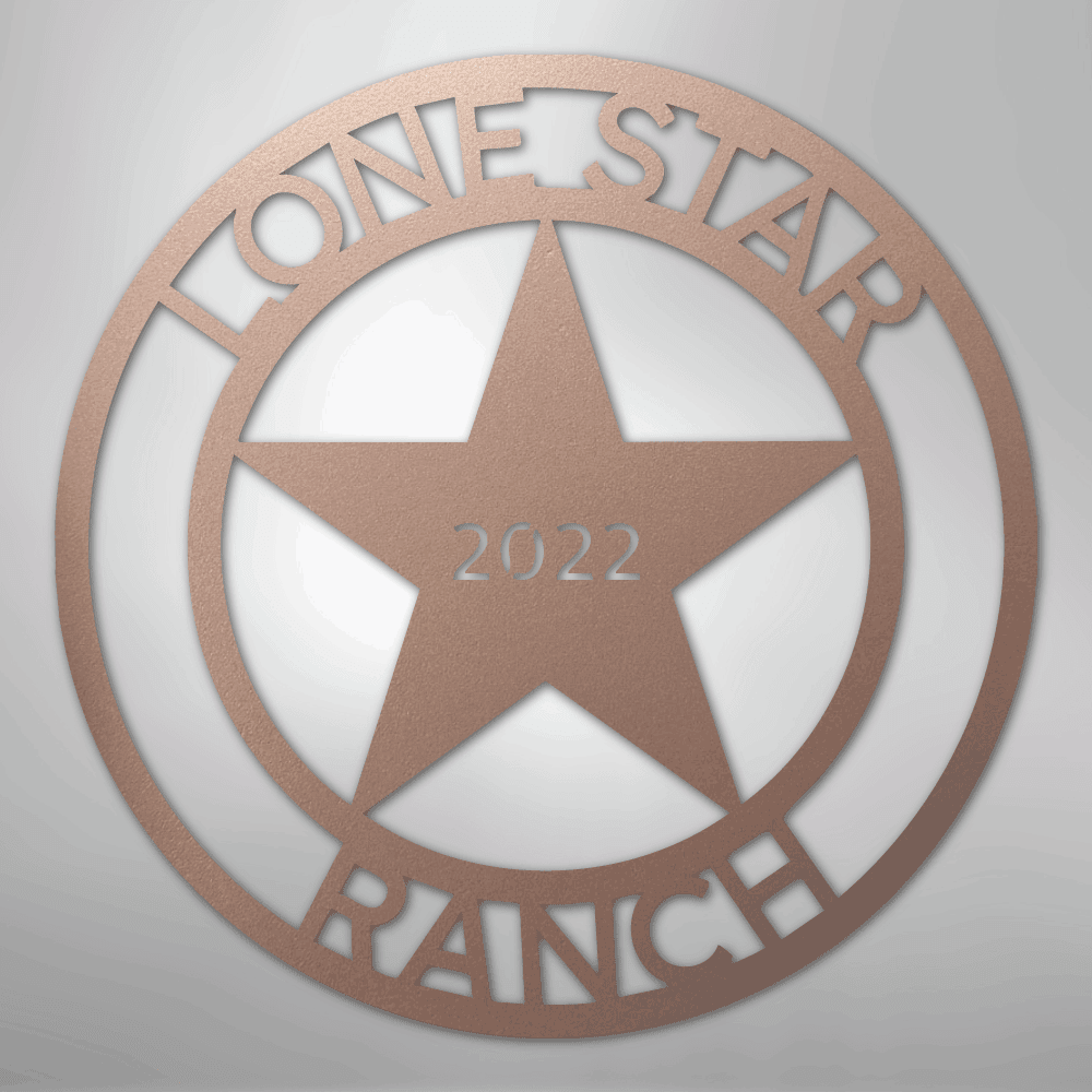 Lone Star 2 Personalized Steel Metal Sign Wall ArtCustomly Gifts