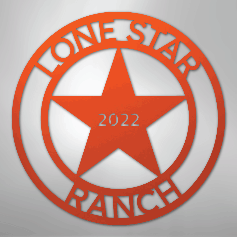 Lone Star 2 Personalized Steel Metal Sign Wall ArtCustomly Gifts