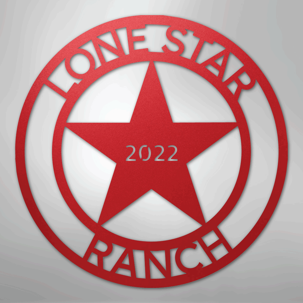 Lone Star 2 Personalized Steel Metal Sign Wall ArtCustomly Gifts