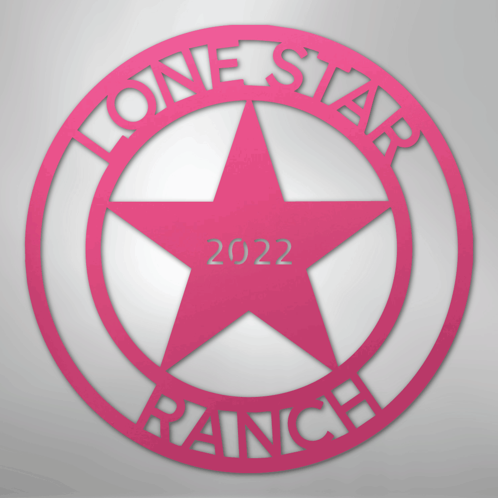 Lone Star 2 Personalized Steel Metal Sign Wall ArtCustomly Gifts