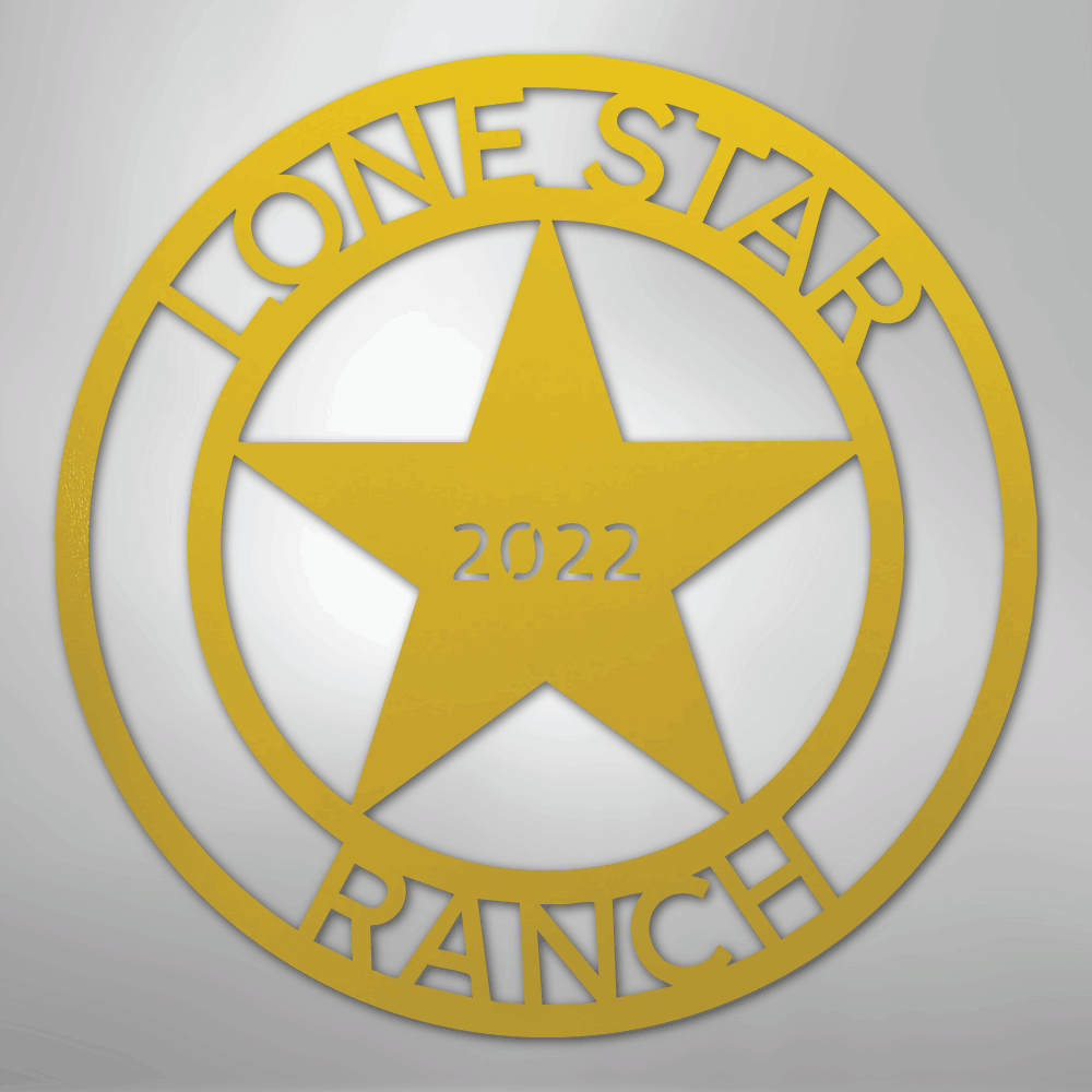 Lone Star 2 Personalized Steel Metal Sign Wall ArtCustomly Gifts