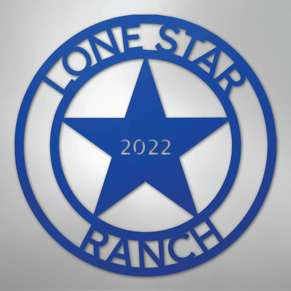 Lone Star 2 Personalized Steel Metal Sign Wall ArtCustomly Gifts