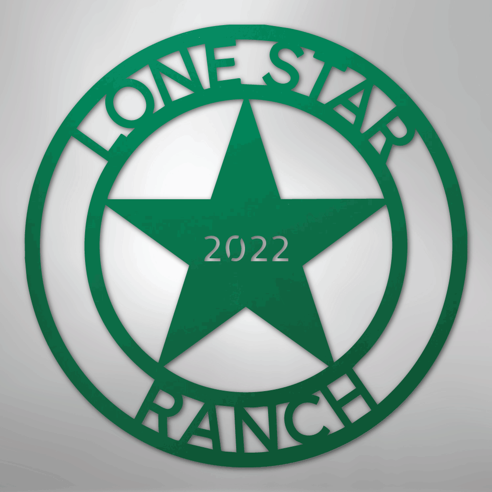 Lone Star 2 Personalized Steel Metal Sign Wall ArtCustomly Gifts