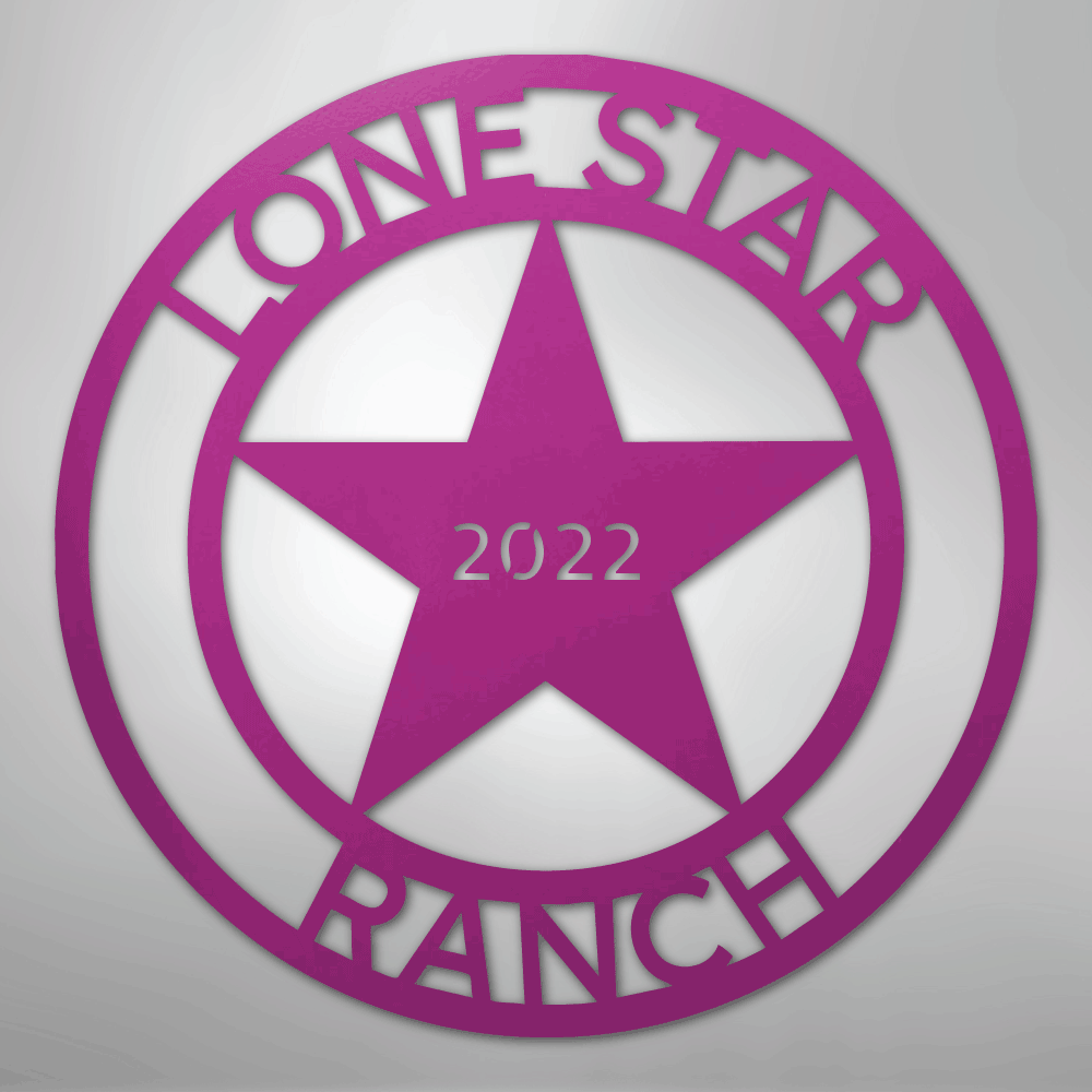 Lone Star 2 Personalized Steel Metal Sign Wall ArtCustomly Gifts