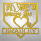 Love Baseball Monogram Personalized Steel Metal Sign Wall ArtCustomly Gifts