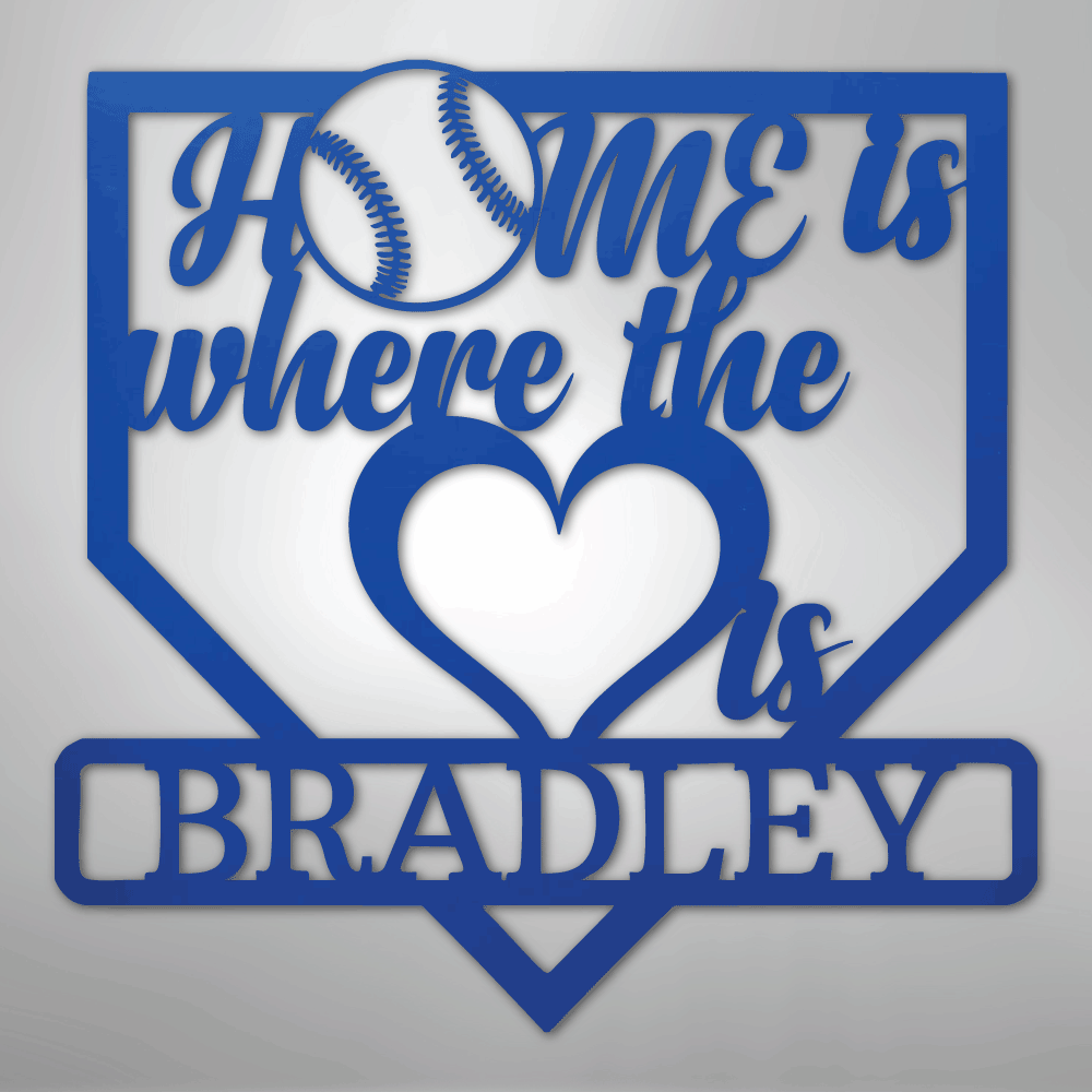 Love Baseball Monogram Personalized Steel Metal Sign Wall ArtCustomly Gifts