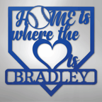 Love Baseball Monogram Personalized Steel Metal Sign Wall ArtCustomly Gifts