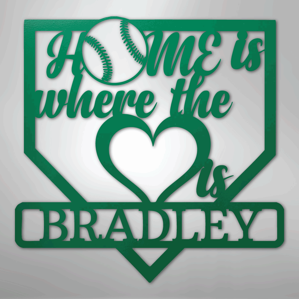 Love Baseball Monogram Personalized Steel Metal Sign Wall ArtCustomly Gifts