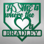 Love Baseball Monogram Personalized Steel Metal Sign Wall ArtCustomly Gifts