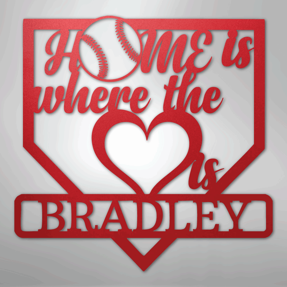 Love Baseball Monogram Personalized Steel Metal Sign Wall ArtCustomly Gifts