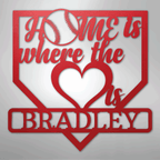 Love Baseball Monogram Personalized Steel Metal Sign Wall ArtCustomly Gifts
