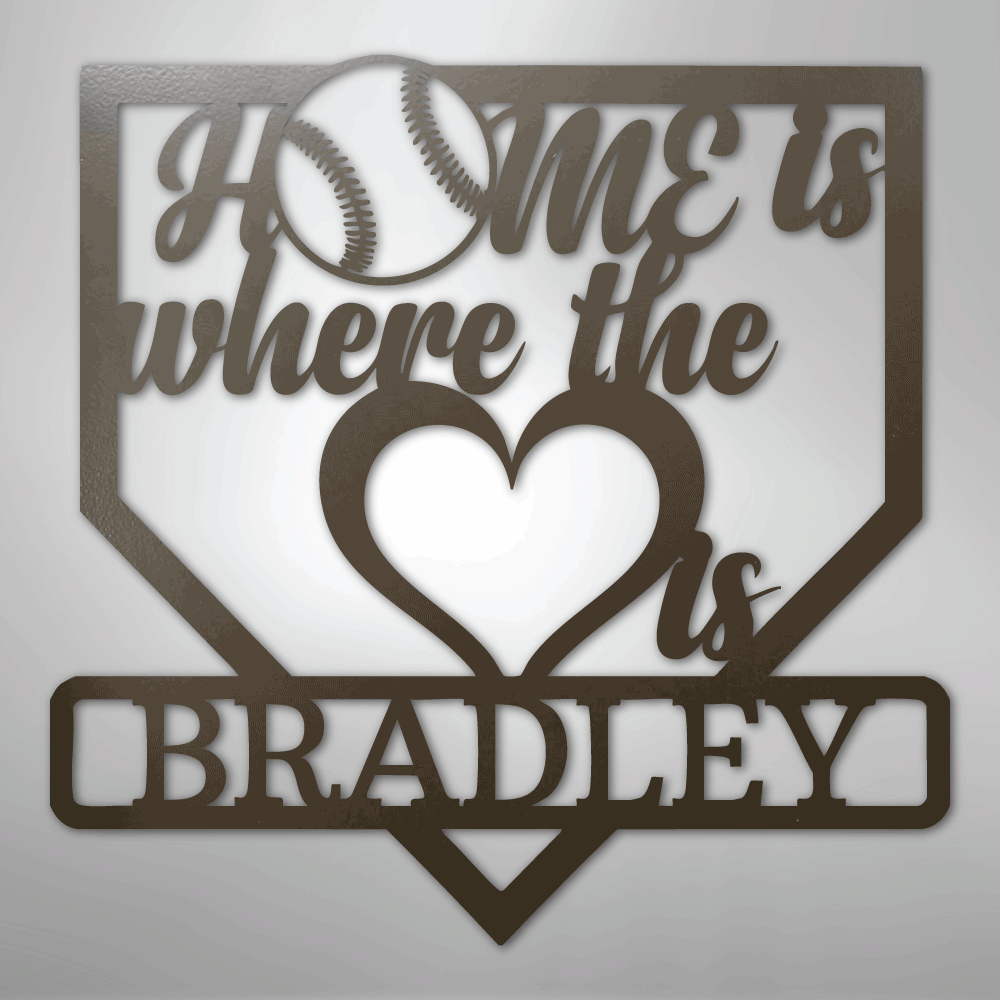 Love Baseball Monogram Personalized Steel Metal Sign Wall ArtCustomly Gifts
