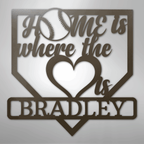 Love Baseball Monogram Personalized Steel Metal Sign Wall ArtCustomly Gifts