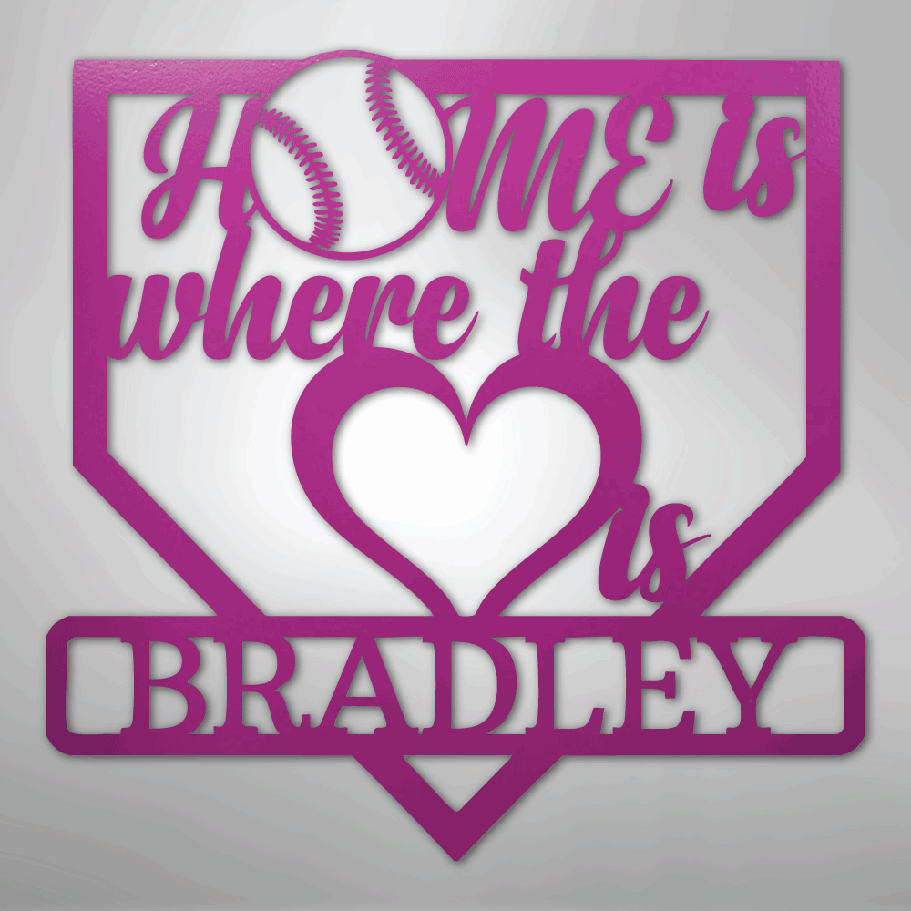 Love Baseball Monogram Personalized Steel Metal Sign Wall ArtCustomly Gifts
