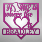 Love Baseball Monogram Personalized Steel Metal Sign Wall ArtCustomly Gifts